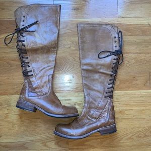 BED|STÜ brown distressed leather boot